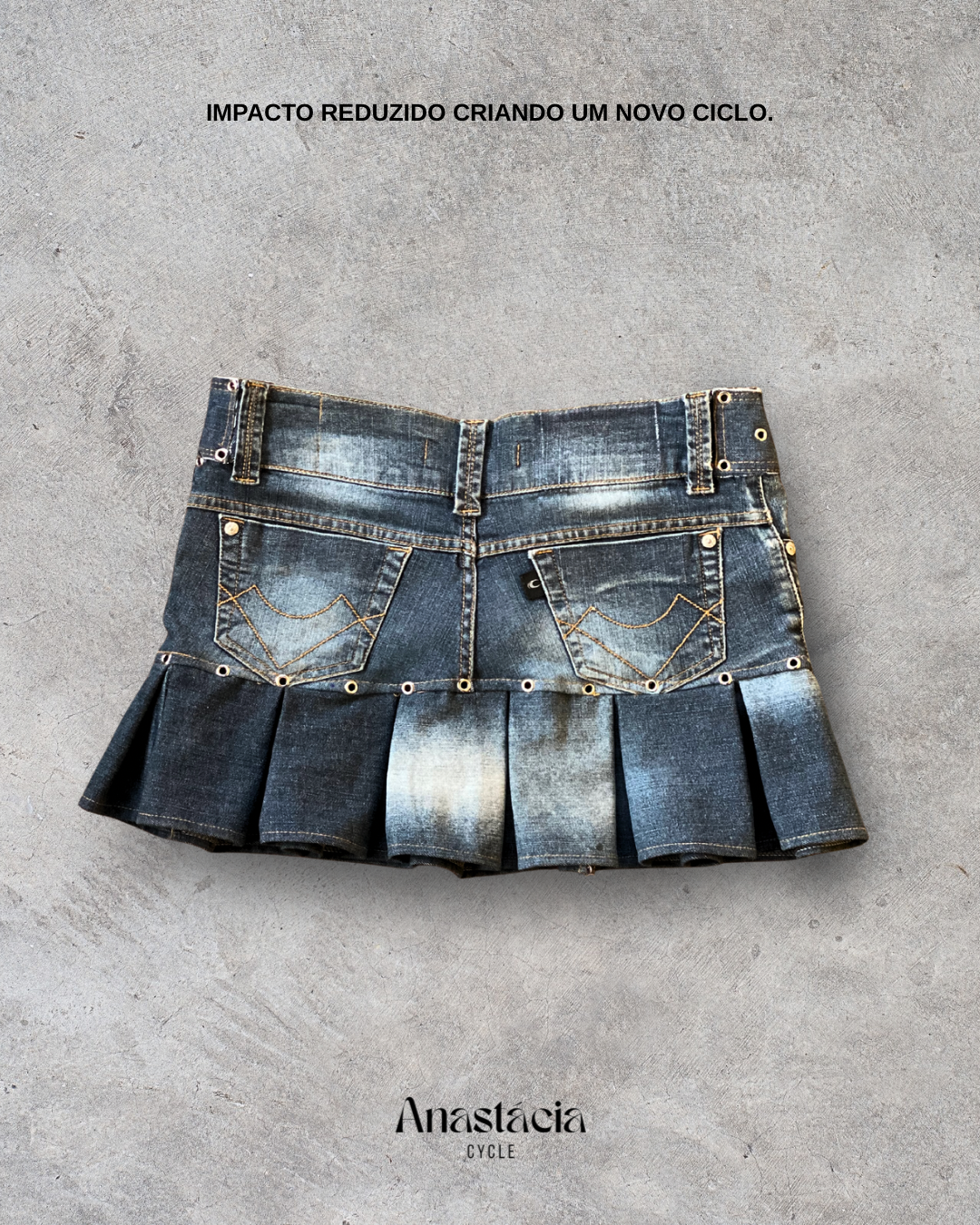 MINI SAIA JEANS UPCYCLING | PEÇA ÚNICA