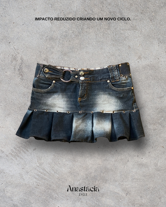 MINI SAIA JEANS UPCYCLING | PEÇA ÚNICA