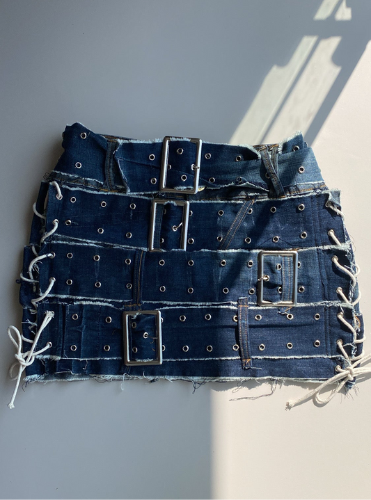 MINI SAIA JEANS DE FIVELAS