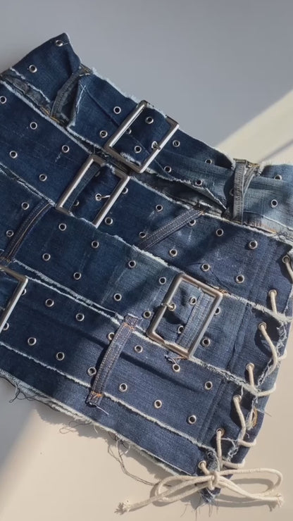 MINI SAIA JEANS DE FIVELAS
